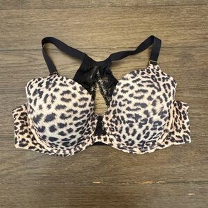 Soma leopard Underwire embraceable Racerback Bra Adjustable Straps Molded  40D